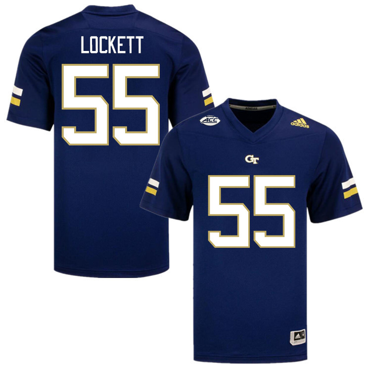 Men-Youth #55 Horace Lockett Georgia Tech Yellow Jackets 2023 College Football Jerseys Stitched-Navy